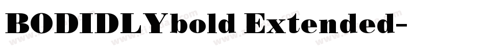 BODIDLYbold Extended字体转换